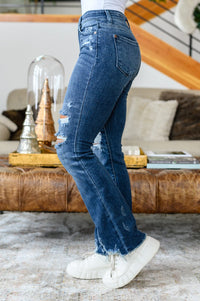 Christine High Contrast Slim Bootcut Destroyed Jeans Womens Ave Shops 