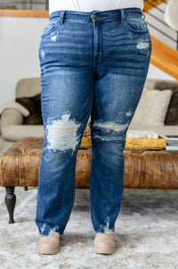 Christine High Contrast Slim Bootcut Destroyed Jeans Womens Ave Shops 
