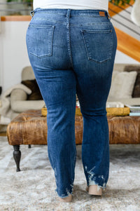 Christine High Contrast Slim Bootcut Destroyed Jeans Womens Ave Shops 