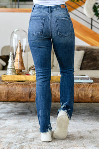 Christine High Contrast Slim Bootcut Destroyed Jeans Womens Ave Shops 