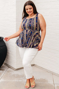Cool Connections Peplum Tank Tops Ave Shops 