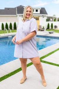 Cornelia Striped Shirt Dress Dresses Ave Shops 