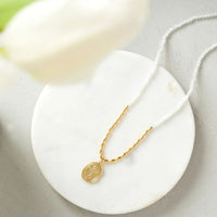 Delicate Stones W/Heart Cross Necklace Necklace Splendid Iris 