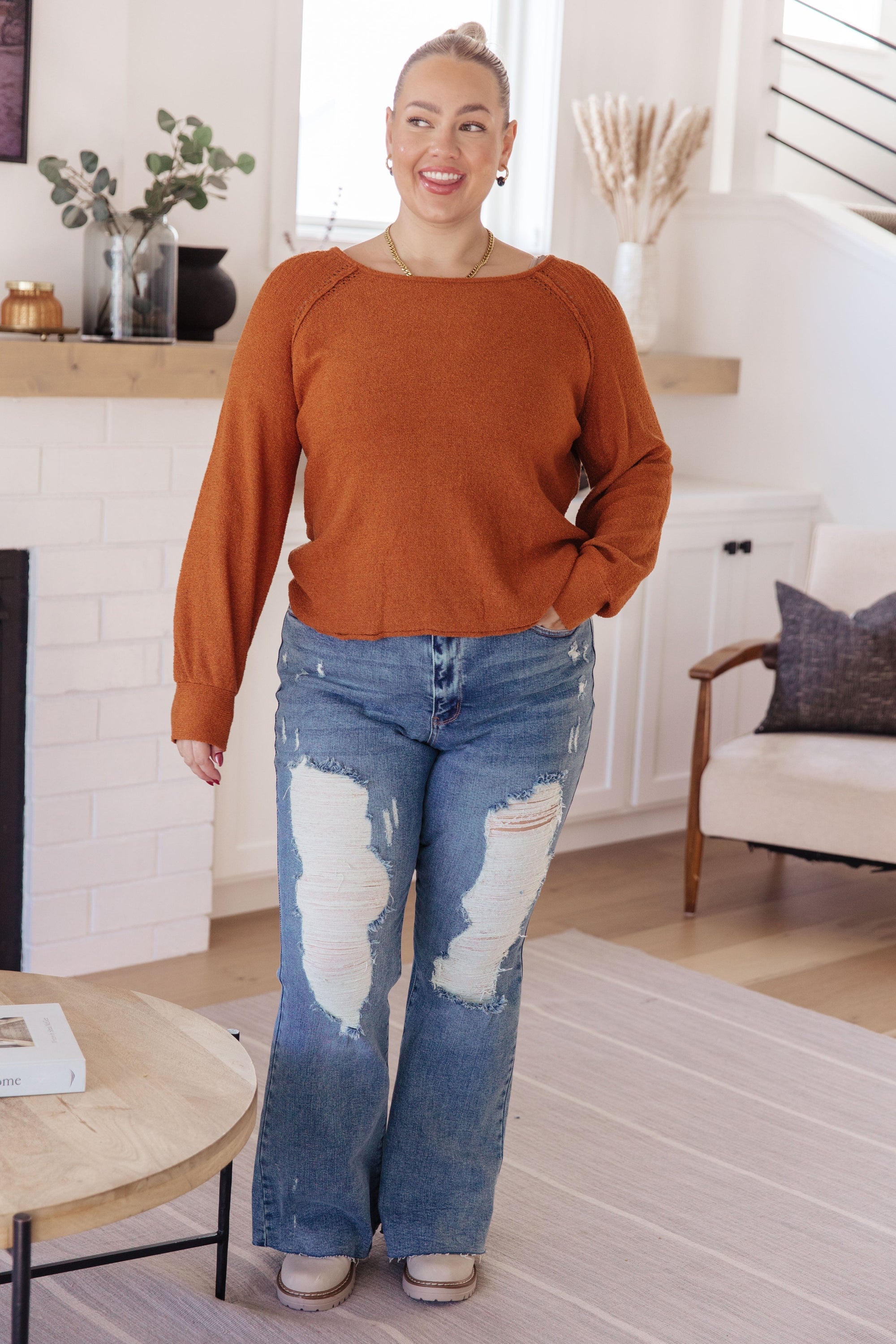 Don't Be Difficult Pullover Sweater Tops Ave Shops 