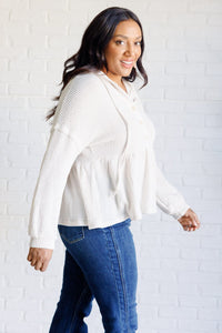 Don't Waffle About Waffle Knit Hoodie Tops Ave Shops 