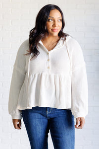 Don't Waffle About Waffle Knit Hoodie Tops Ave Shops 