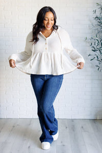 Don't Waffle About Waffle Knit Hoodie Tops Ave Shops 