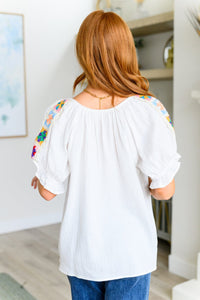 Don't You, Forget About Me Crinkle Knit Blouse Tops Ave Shops 