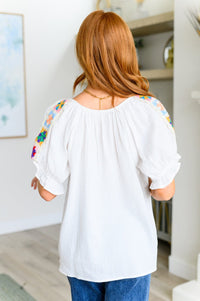 Don't You, Forget About Me Crinkle Knit Blouse Tops Ave Shops 