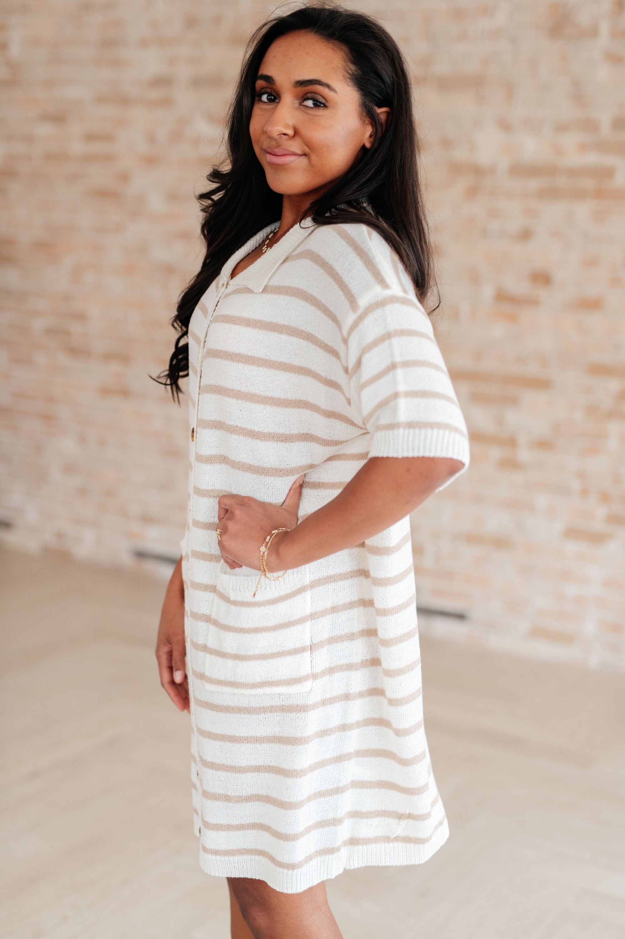 Easy Street Striped Dress Dresses Ave Shops 