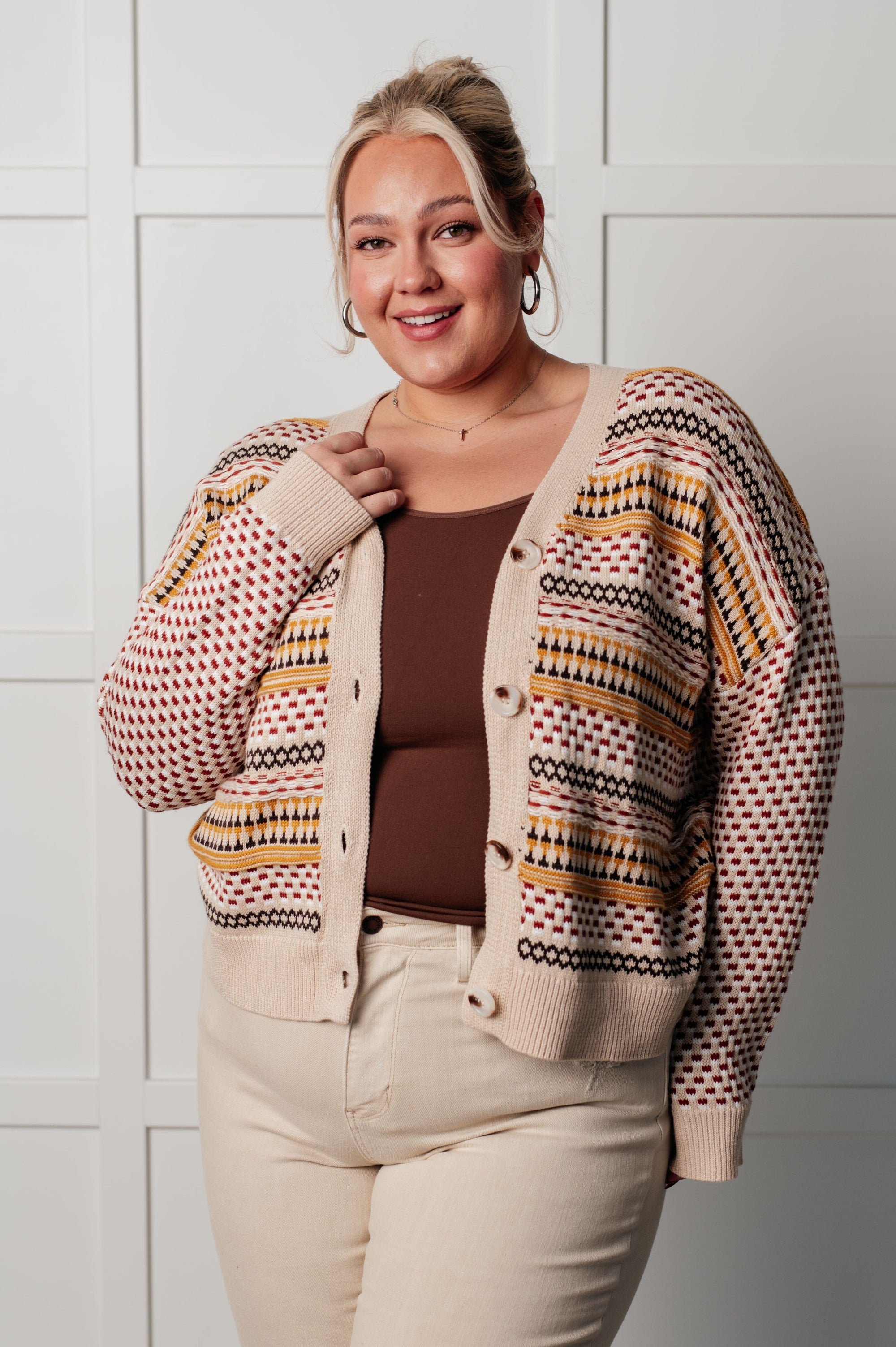Effortless Elements Striped Cardigan Layers Ave Shops 