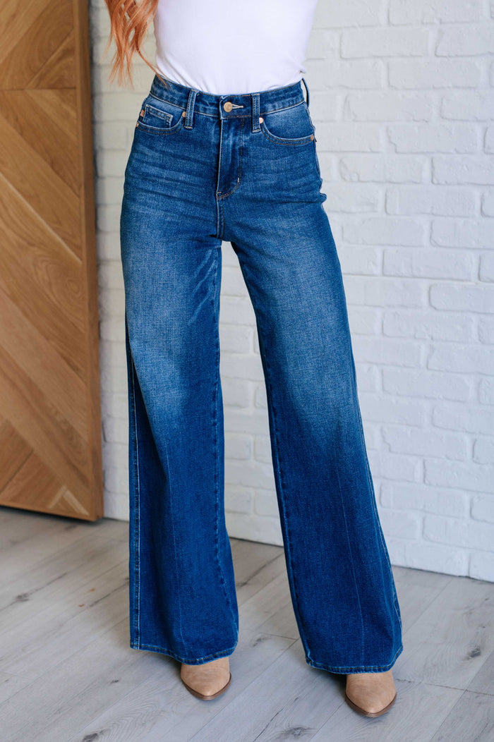 Eliza High Rise Control Top Retro Wide Leg Jeans Denim Ave Shops 