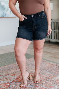 Ember High Rise Control Top Fray Hem Shorts Womens Ave Shops 