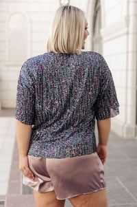 Evening of Stars Sequin Top Womens Ave Shops 