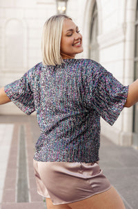 Evening of Stars Sequin Top Womens Ave Shops 