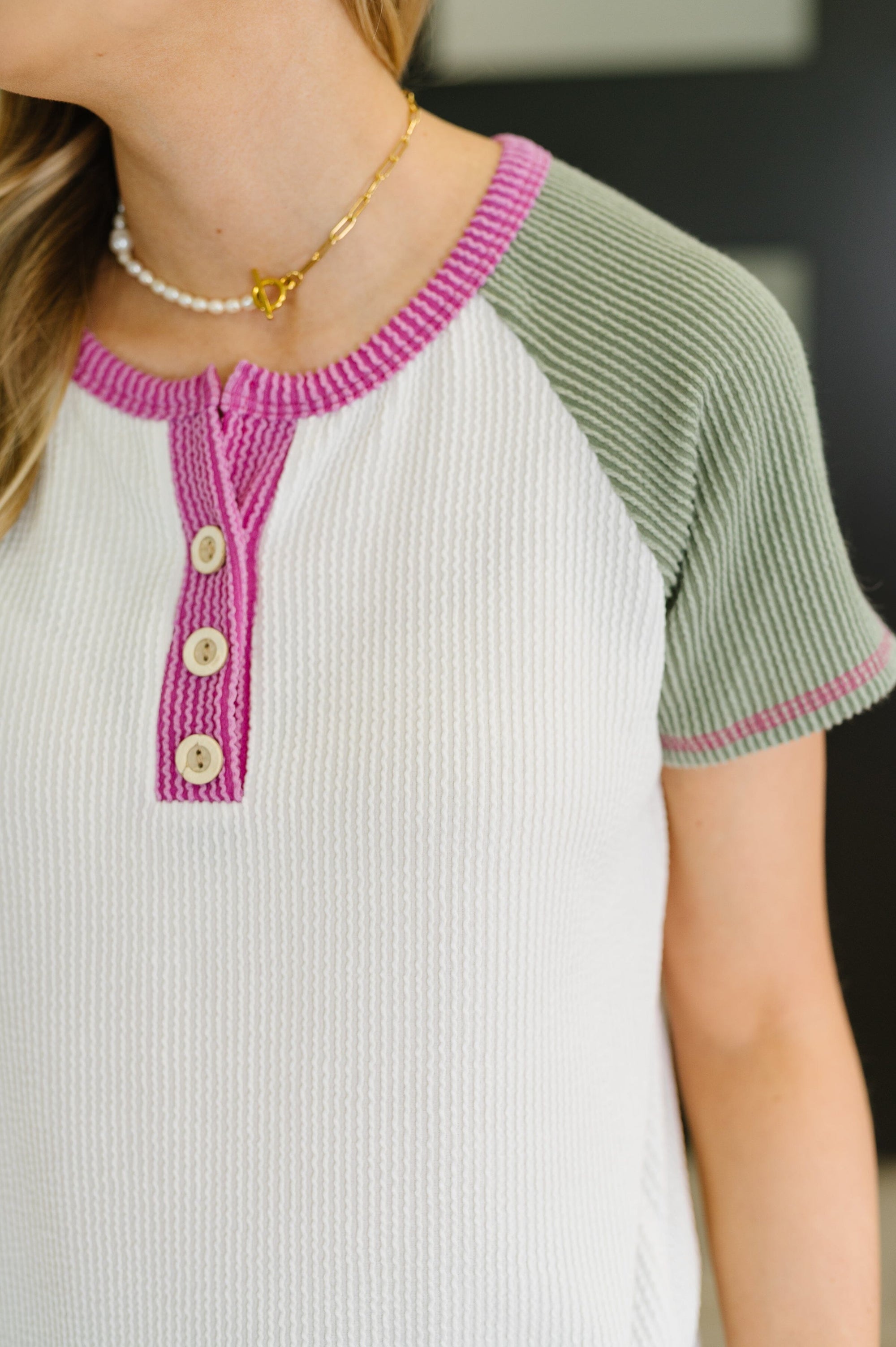 Everyday Envy Cable Ribbed Knit in Light Olive Womens Ave Shops 