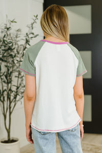 Everyday Envy Cable Ribbed Knit in Light Olive Womens Ave Shops 