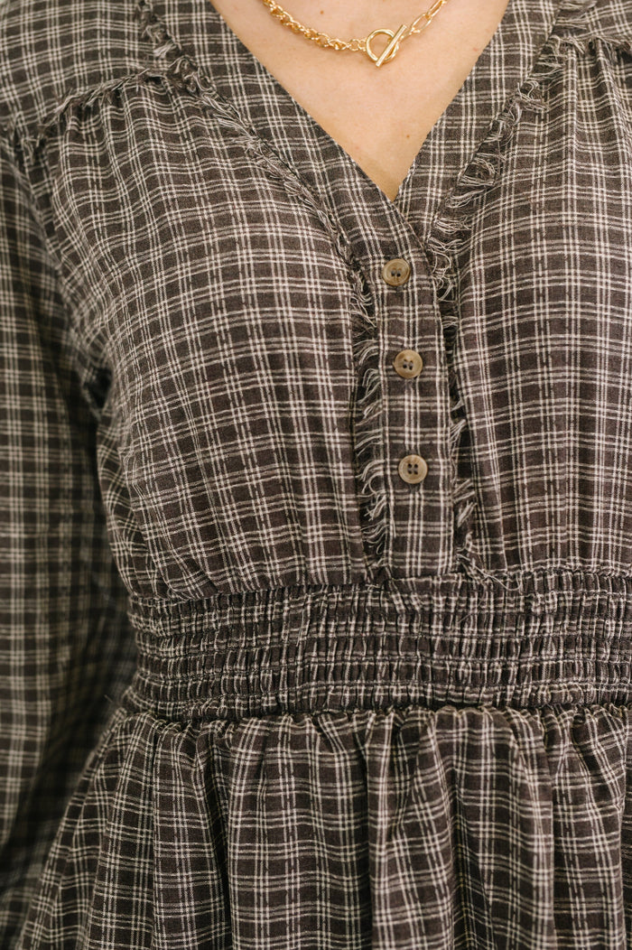 Fairytale Plot Plaid Midi Dress Womens Ave Shops 