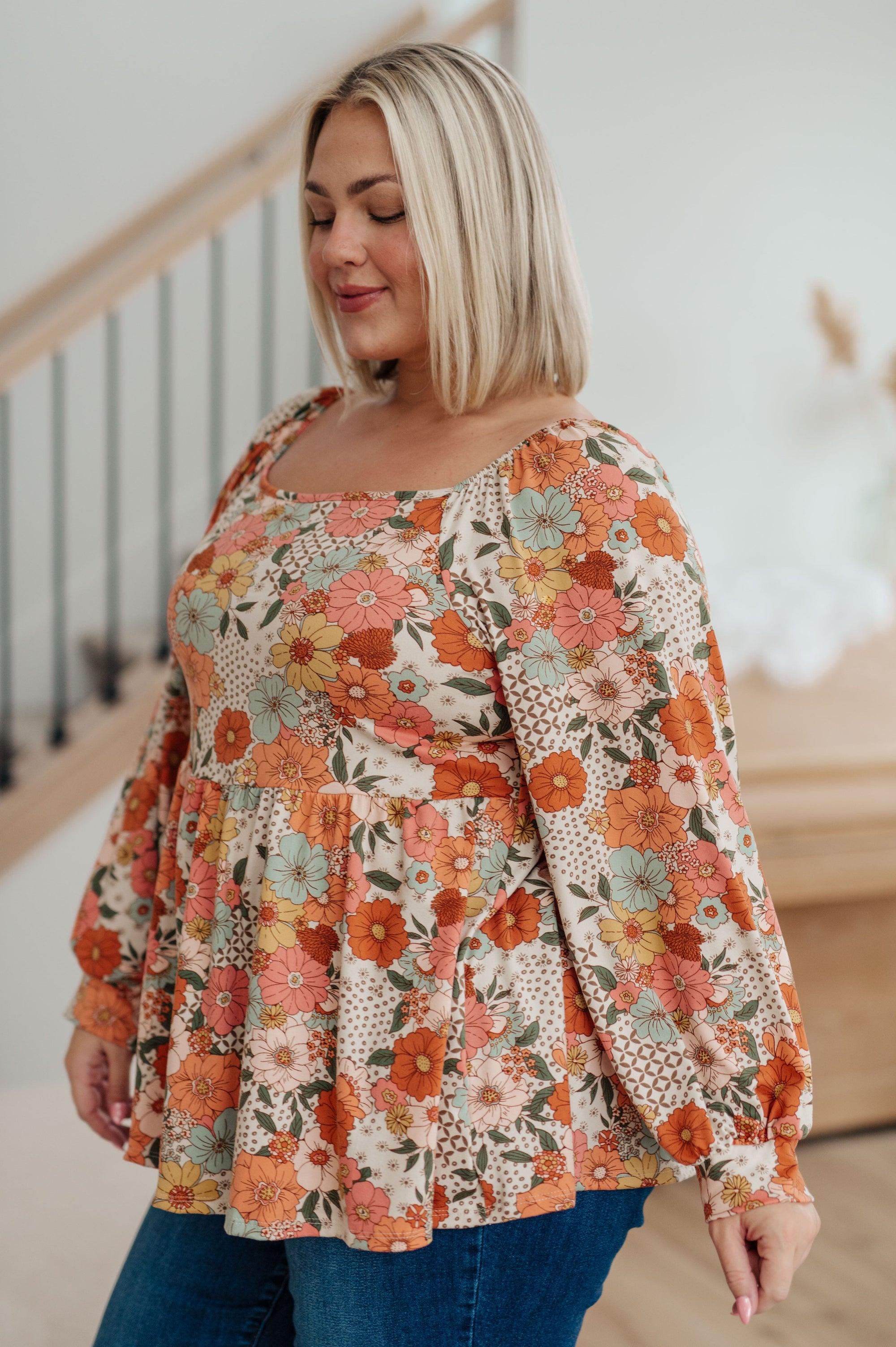 Fall For Florals Babydoll Top Womens Ave Shops 