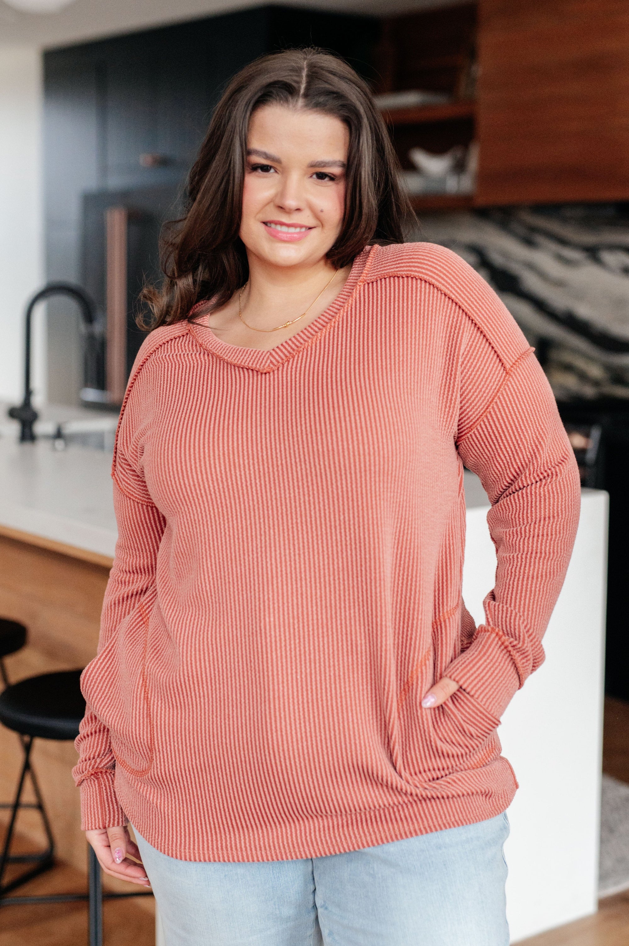 First and Foremost Rib Knit Top Tops Ave Shops 