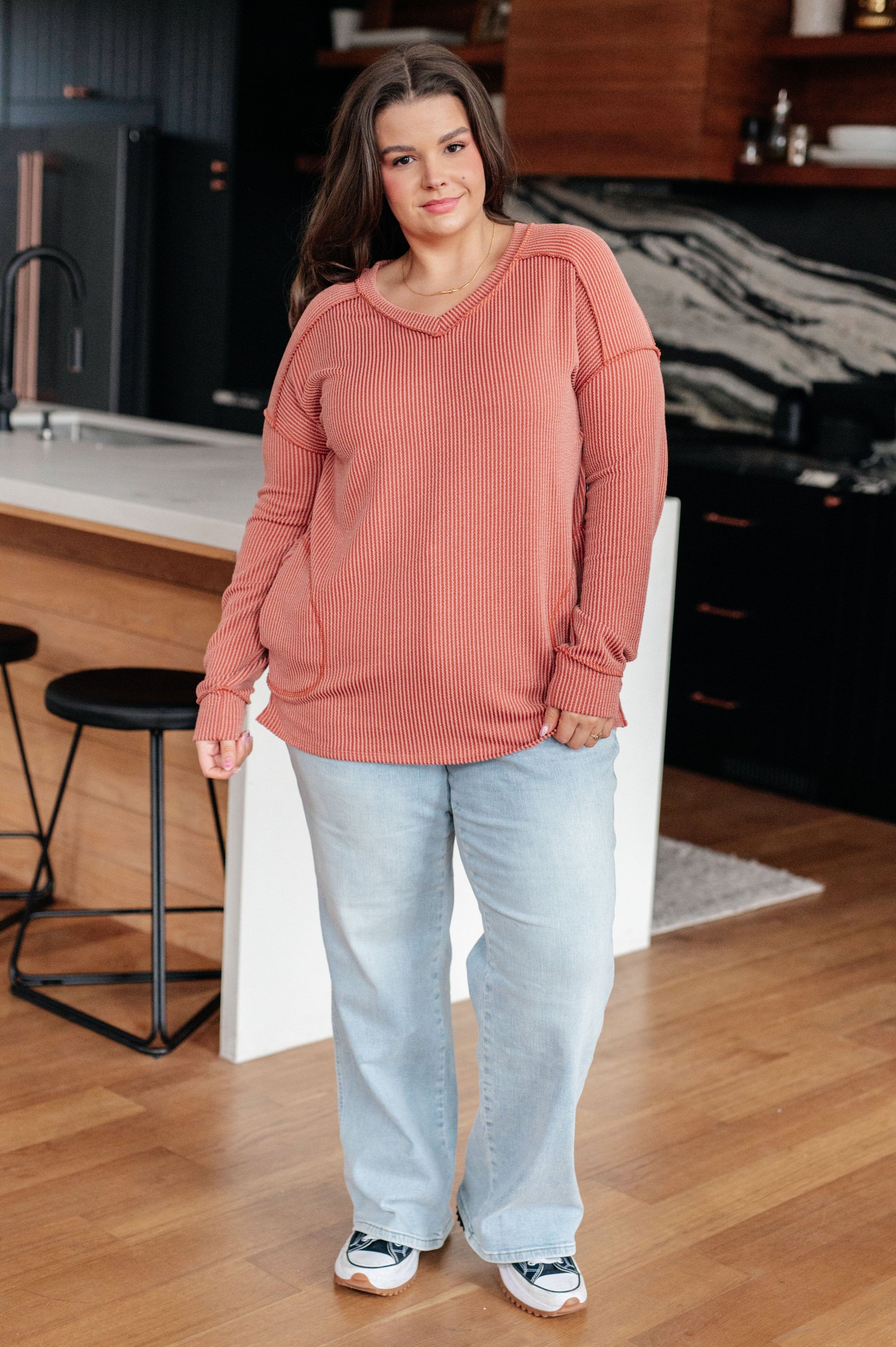 First and Foremost Rib Knit Top Tops Ave Shops 