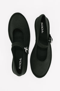 Fleta Buckle Flats in Black Womens Ave Shops 