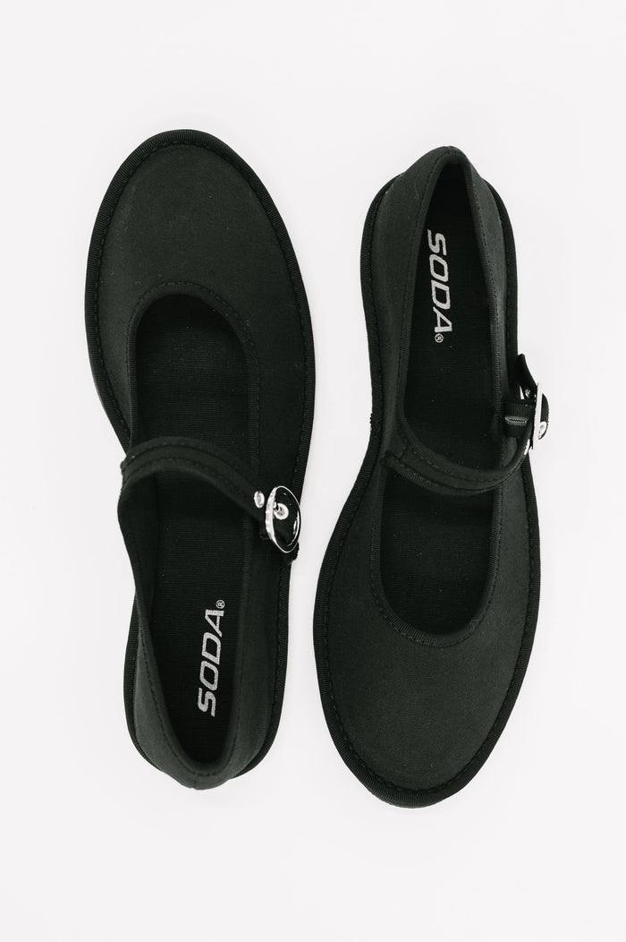 Fleta Buckle Flats in Black Womens Ave Shops 