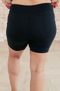 Getting Active Biker Shorts in Black Athleisure Ave Shops 