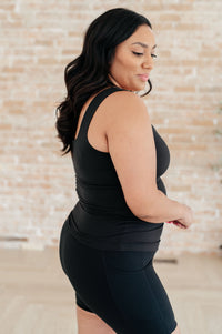 Getting Active Biker Shorts in Black Athleisure Ave Shops 