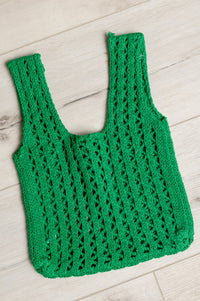 Girls Day Open Weave Bag in Green Womens Ave Shops 