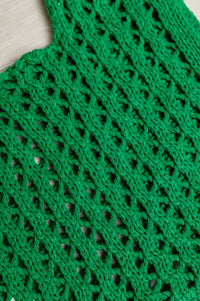 Girls Day Open Weave Bag in Green Womens Ave Shops 