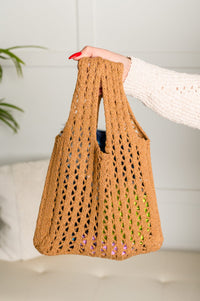 Girls Day Open Weave Bag in Tan Womens Ave Shops 