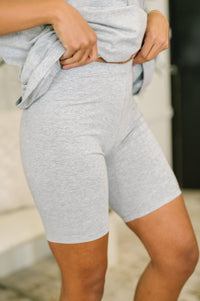 Going Far Top and Biker Short Set in H Grey Womens Ave Shops 
