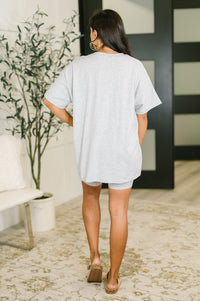 Going Far Top and Biker Short Set in H Grey Womens Ave Shops 