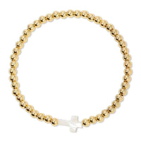 Gold 4mm Bracelet with Shell Cross Bracelets Splendid Iris 