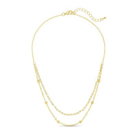 Gold Delicate Double Appeal Necklace Necklace Splendid Iris 