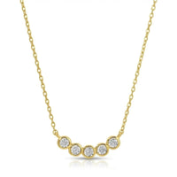 Gold Faux Multi Diamond Necklace Necklace Splendid Iris 
