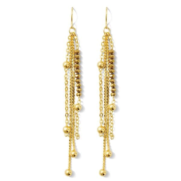 Gold Long Earrings Earrings Splendid Iris 