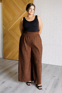 Harmony High Rise Wide Leg Pants in Brown Bottoms Ave Shops 