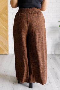 Harmony High Rise Wide Leg Pants in Brown Bottoms Ave Shops 