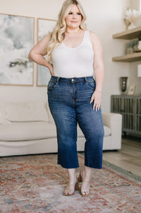 Hayes High Rise Wide Leg Crop Jeans Denim Ave Shops 