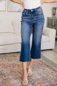 Hayes High Rise Wide Leg Crop Jeans Denim Ave Shops 