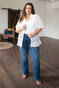 Head in the Clouds Lace Button Down Tops Ave Shops 