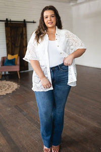 Head in the Clouds Lace Button Down Tops Ave Shops 