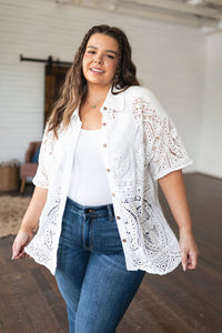 Head in the Clouds Lace Button Down Tops Ave Shops 