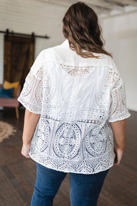 Head in the Clouds Lace Button Down Tops Ave Shops 