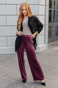 High Society Velvet Wide Leg Trousers Womens Ave Shops 