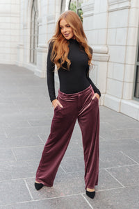 High Society Velvet Wide Leg Trousers Womens Ave Shops 
