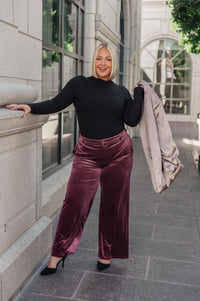 High Society Velvet Wide Leg Trousers Womens Ave Shops 