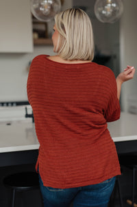 High Tide Oversize Top in Rust Womens Ave Shops 
